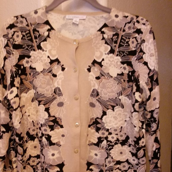 Isaac Mizrahi Japanese Garden Printed Cardigan - Picture 2 of 7